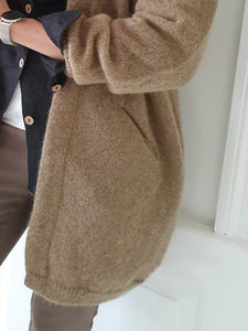 Long-sleeved Short-knit Coat