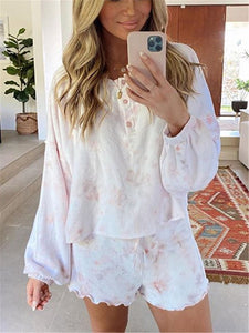 Romantic Home Service Tie Dye Casual Suit