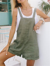Load image into Gallery viewer, Casual Simple Solid Color Cotton Linen Jumpsuits