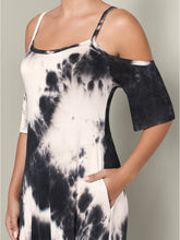 Load image into Gallery viewer, Casual Off-Shoulder Tie-Dye Short Sleeve Dress