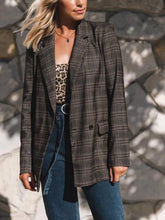 Load image into Gallery viewer, Plaid Oversized Blazer