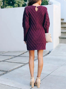 Solid Knit Mini Dress