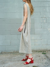 Load image into Gallery viewer, Solid Color Cotton Linen Sleeveless Wide Leg Jumpsuits