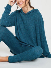 Load image into Gallery viewer, Teal Casual Loose Pullover Two Piece Set