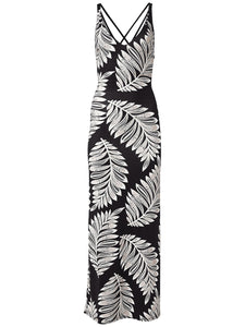 Tropical Print Sleeveless Dress