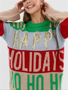 Set Of Head Lazy Wind Letters Trend Bright Wild Casual Sweater