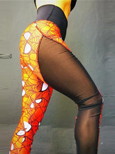 Load image into Gallery viewer, Spider Printed Peach Hip Fitness Yoga Pants