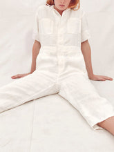 Load image into Gallery viewer, Fashion Strip Casual Short Sleeve Pocket Jumpsuit