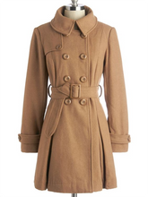 Load image into Gallery viewer, Solid Color Belt Warm Woolen Coat