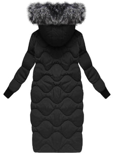 Long Hooded Fur Collar Down Jacket