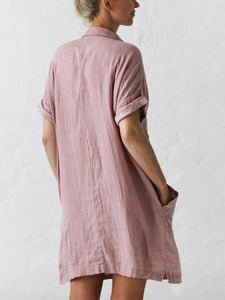 Cotton Linen Casual Dress