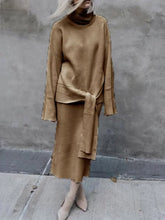 Load image into Gallery viewer, Knitted waist twisted two-piece