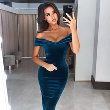 Load image into Gallery viewer, Fashion sexy strapless party dress dress