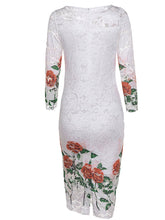 Load image into Gallery viewer, Lace Embroidered Temperament Slim Party Evening Dress