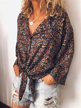 Load image into Gallery viewer, Bohemian Retro Casual Loose Floral Shirt Top