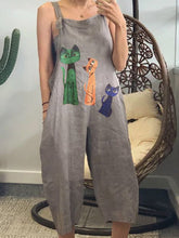 Load image into Gallery viewer, Cartoon Printed Cotton and Linen Overalls