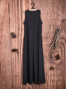 Strapless Sleeveless Round Neck Loose Casual Dress