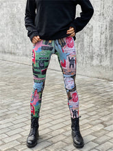 Load image into Gallery viewer, Graffiti Printed Tight Hips Yoga Pants