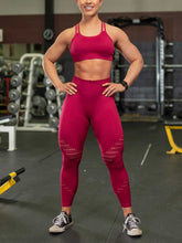 Load image into Gallery viewer, Fashion Hollow Stitching Tight Stretch Fitness Yoga Pants