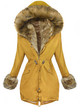 Load image into Gallery viewer, Hooded And Velvet Warm Coat