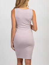 Load image into Gallery viewer, Sleeveless Gathered Side Tie Maternity Dress