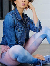 Load image into Gallery viewer, Trendy Watercolor Mixed Cloud Print Skinny Yoga Pants