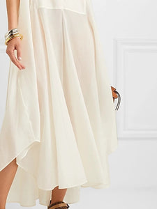 Short-sleeved V-neck Casual Dress