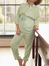 Load image into Gallery viewer, Lapel-Waist-Closed Maternity  Jumpsuit