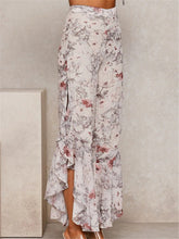 Load image into Gallery viewer, Romantic Floral Print Ruffled V Neck Sets