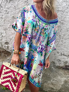 Bohemian Loose Casual Floral Dress