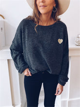 Load image into Gallery viewer, Heart-shaped Embroidered Sweater