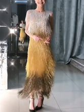 Load image into Gallery viewer, (Video) Elegant Fringed Bodycon Evening Dersses