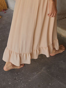 Short Sleeve A Line Summer Maxi Dress