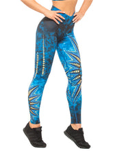Load image into Gallery viewer, Golden Mandala Print High Waist Raise Fitness Yoga Tights