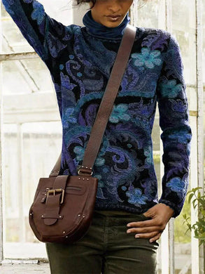 Casual National Style Print Coat