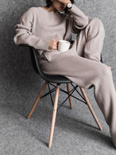 Load image into Gallery viewer, Turtleneck Long Sleeve Casual Two-Piece Set