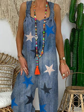 Load image into Gallery viewer, Printed Casual Bib Overalls