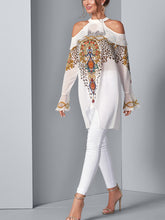 Load image into Gallery viewer, Printed Off-shoulder Shirt