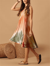 Load image into Gallery viewer, Bohemia Tie Dye Strapless Back A Type Midi Dresses