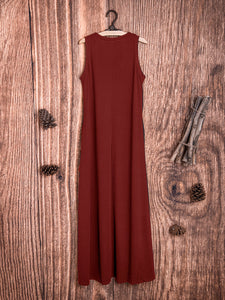 Strapless Sleeveless Round Neck Loose Casual Dress