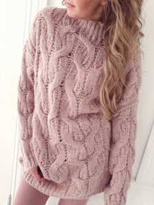 Twisted High Collar Warm Sweater