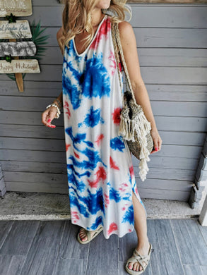 Tie-Dye Colorful Loose Casual Beach Casual Dress