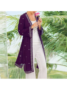 Fashionable Casual Printed Cardigan Top