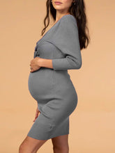 Load image into Gallery viewer, Open Front Twist Maternity Dress