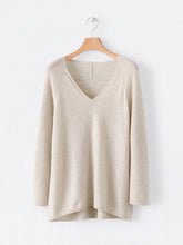 Load image into Gallery viewer, V-neck Knitted Long-sleeved Sweater