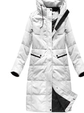 Load image into Gallery viewer, Hooded Solid Color Pocket Warm Down Coat