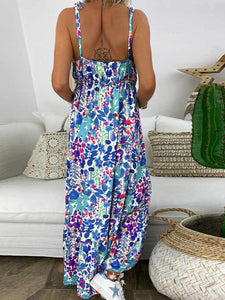 Printed V-neck Camisole Dress