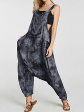 Load image into Gallery viewer, Vintage Tie-Dyed Pocket Casual Harem Romper Jumpsuit