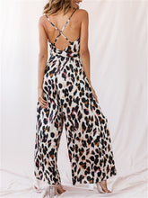 Load image into Gallery viewer, Sexy Leopard Sling Wide Leg Jumpsuits