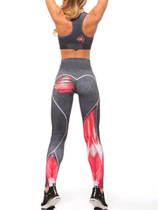 Personalized Zip Printed High Waist Sports Yoga Leggings